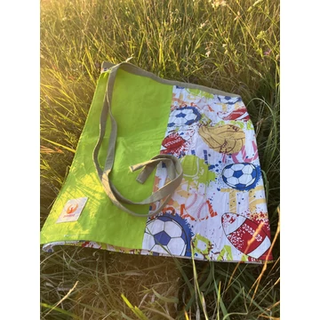 PlayBall (labda mintás, zöld megkötős pamut férfi szoknya)