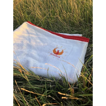 RedBorder (fehér pamut legyezős törölköző, piros szegéllyel)