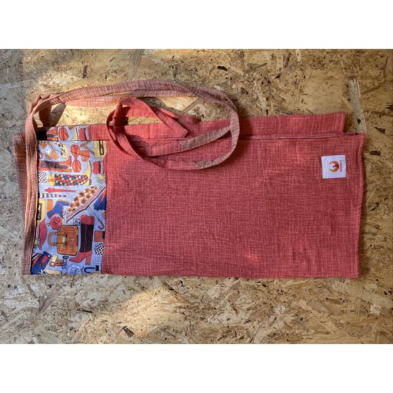 Díva (mintás, narancs egyrészes pamut szaunaruha)