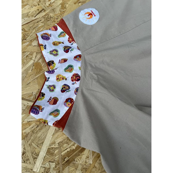 FairyGarden (alma/körte mintás, drapp női pamut térdnadrág)