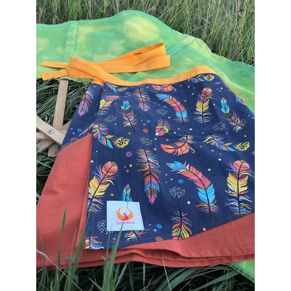 IndiánNyár (színes indián tollas, narancs színű pamut szoknya)