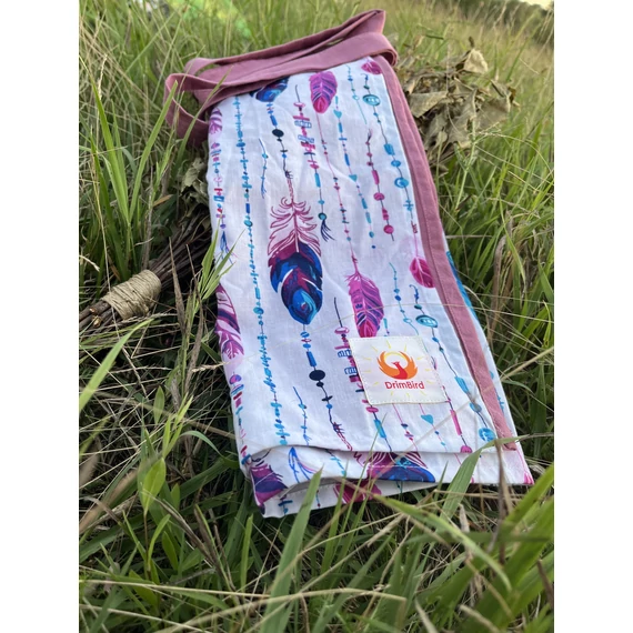 PinkPlume (kék-rózsaszín indián tollas, fehér pamut szoknya)