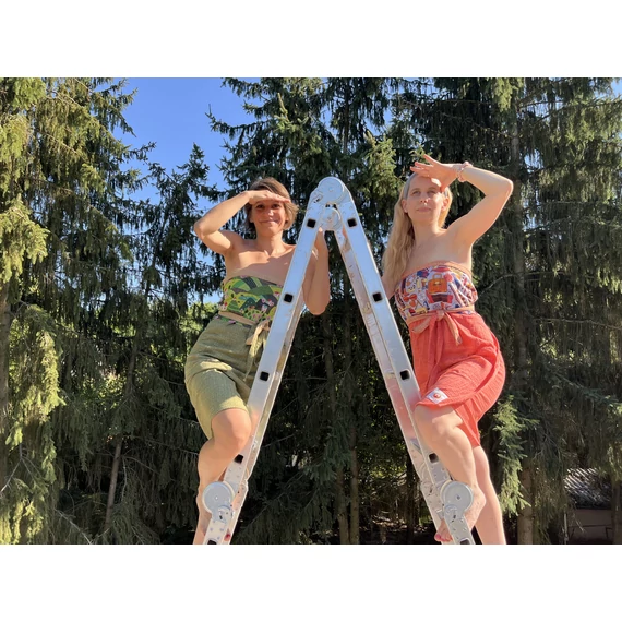 Greenfield (mintás, zöld egyrészes pamut szaunaruha)