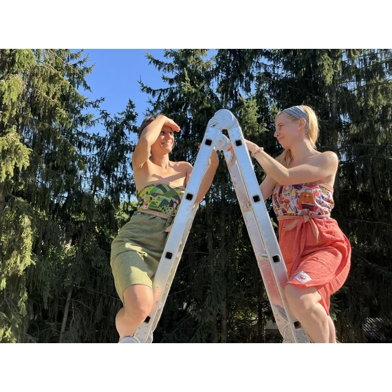 Greenfield (mintás, zöld egyrészes pamut szaunaruha)