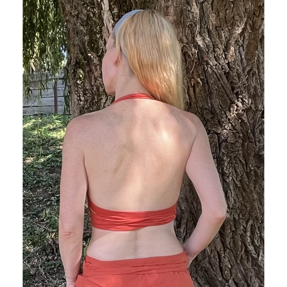 OrangeBloom (narancs női pamut top)