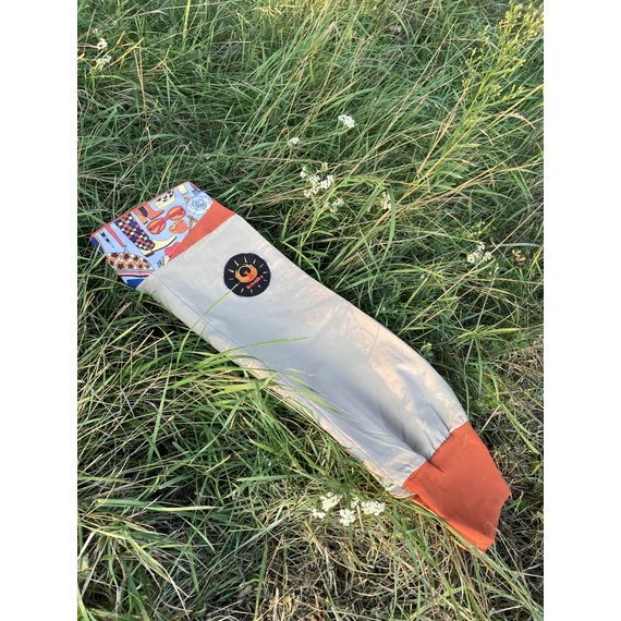 Vogue (divat mintás, világos barna női pamut térdnadrág)