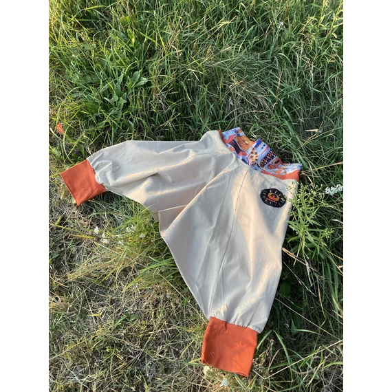 Vogue (divat mintás, világos barna női pamut térdnadrág)