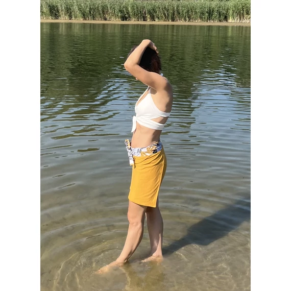 SimpleYellow (egyszínű mustársárga pamut szoknya)