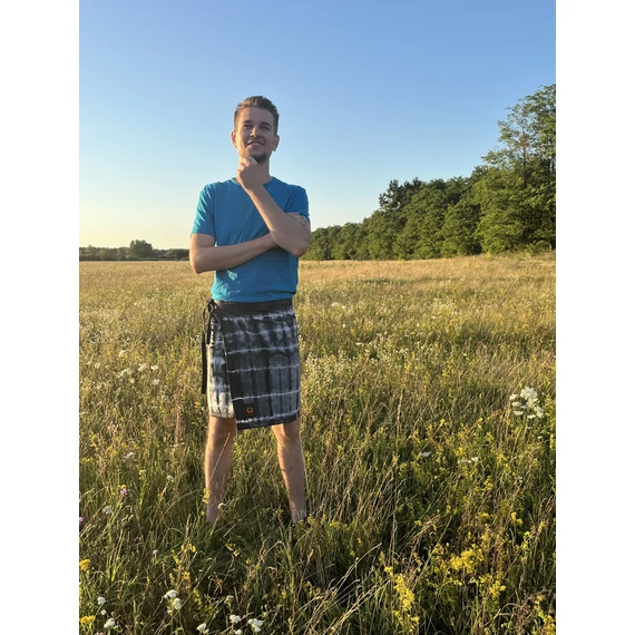 BohoBreeze (batikolt, színű megkötős pamut férfi szoknya)  