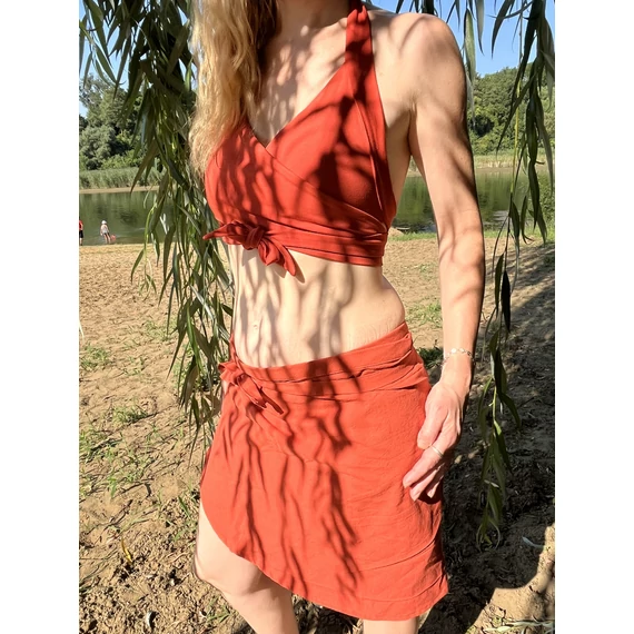 SimpleOrange (egyszínű narancs pamut szoknya)