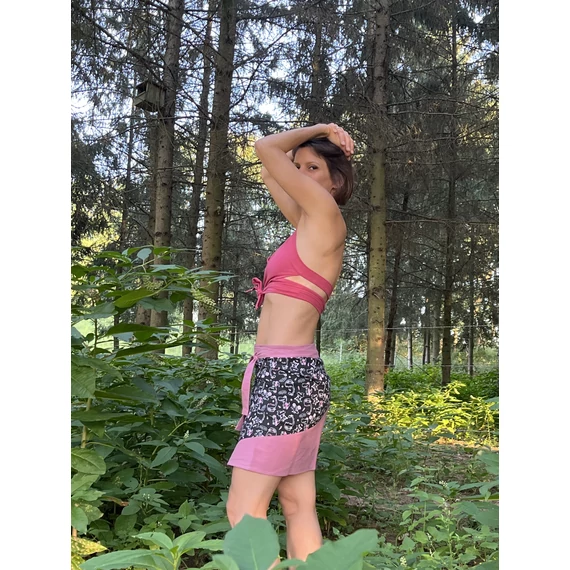 PinkoSaurus (dínó mintás, rózsaszín pamut szoknya)